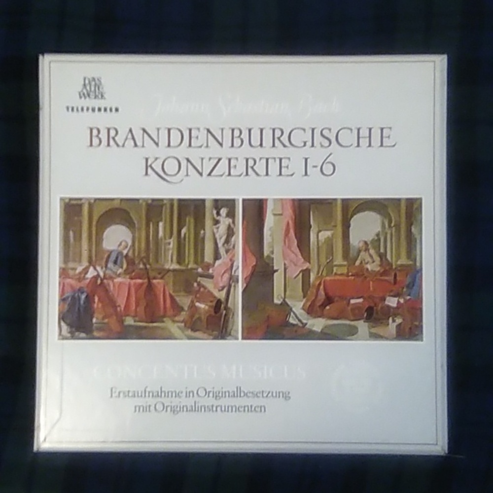 J S Bach Brandenburg Concertos - Concentus/ Vintage Telefunken 2lp Box Set Vinyl